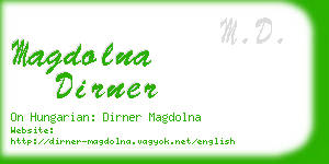 magdolna dirner business card